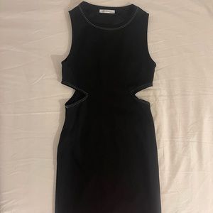 Zara Short Black Dress with cutouts